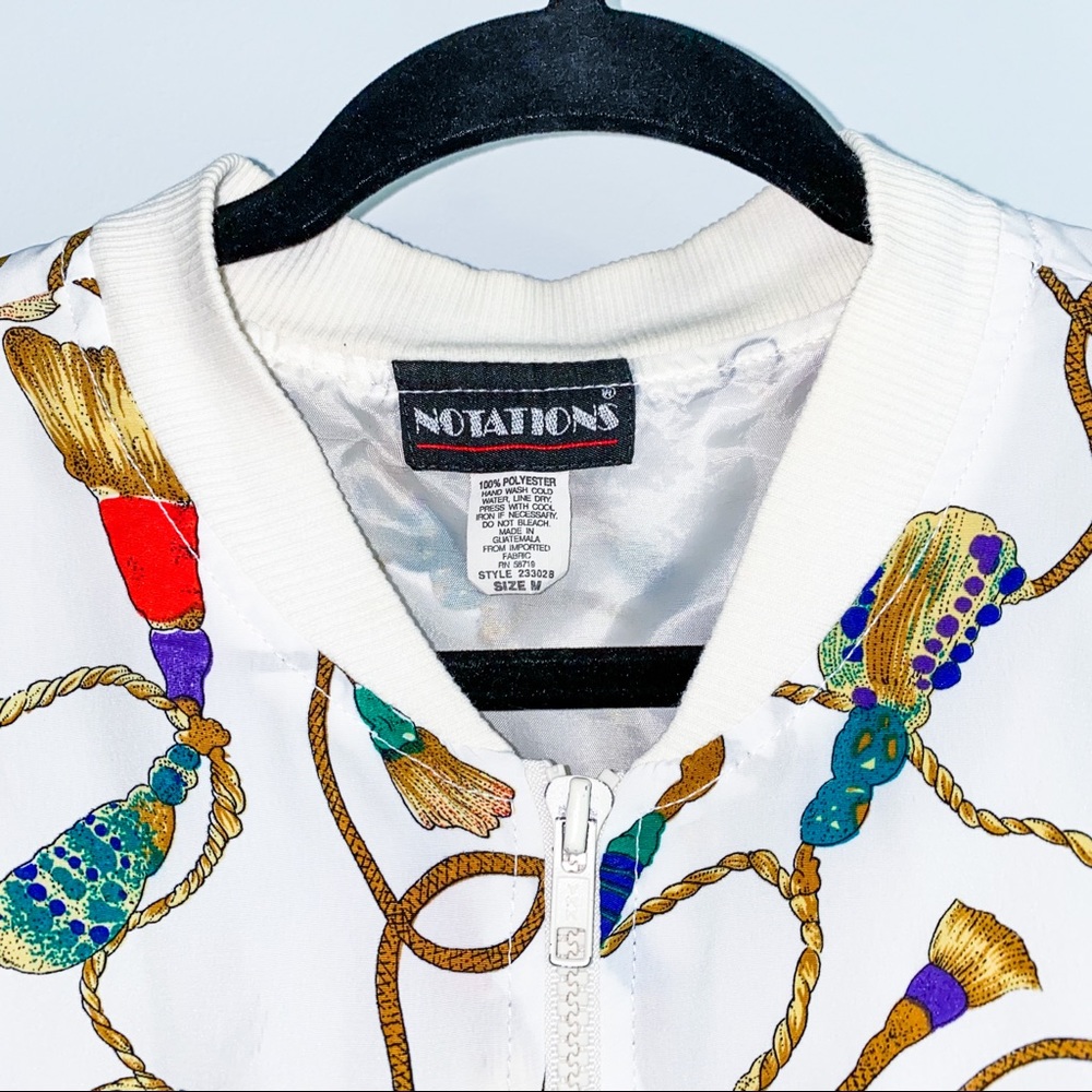 Notations Vintage Rope Tassel Bomber Jacket - image 6